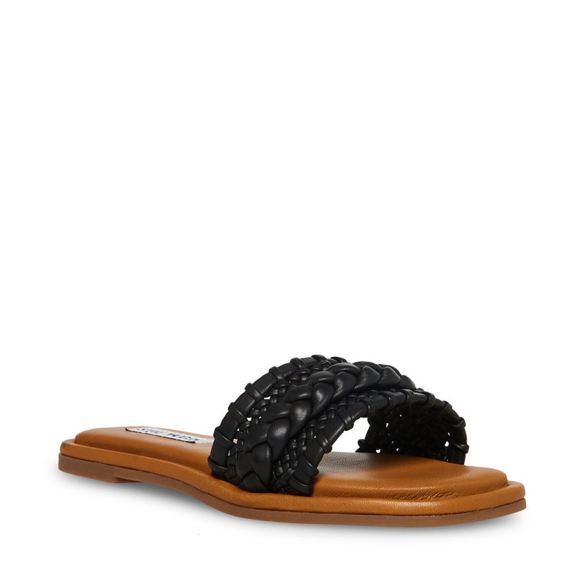 Sandalias de Diapositivas Steve Madden Genevie Mujer Negras | ES UH0246